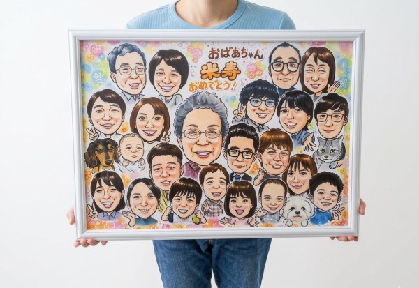 A2サイズの似顔絵サンプル画像