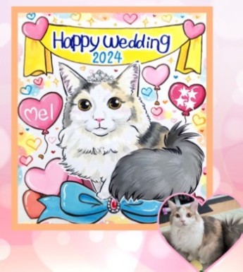 似顔絵サンプル⑦（ネコのイラスト）