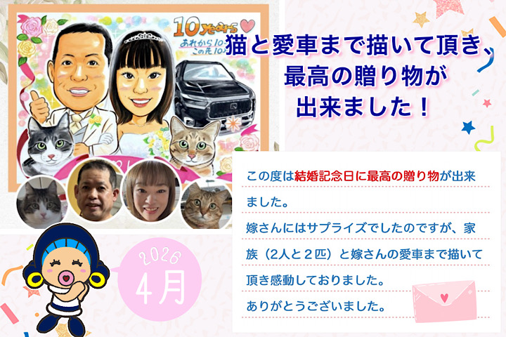 似顔絵ピックアップ2026年4月の作品